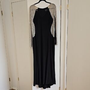 Elegant Black and Silver Women's Dress